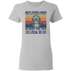 Muff divers union going down in search of the pearl shirt