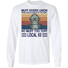 Muff divers union going down in search of the pearl shirt