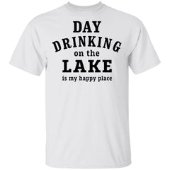 Day drinking on the lake is my happy place shirt