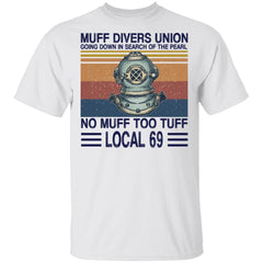 Muff divers union going down in search of the pearl shirt