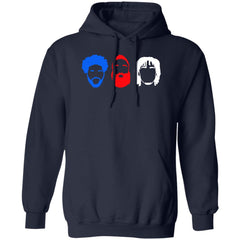 Joel Embiid James Harden Tyrese Maxey faces shirt