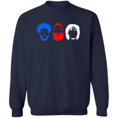 Joel Embiid James Harden Tyrese Maxey faces shirt