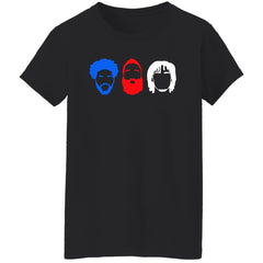 Joel Embiid James Harden Tyrese Maxey faces shirt