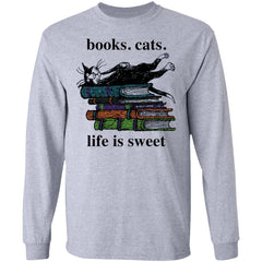 Book cats life is sweet shirt