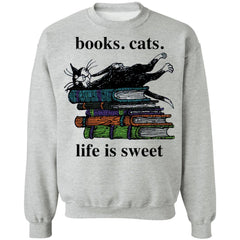 Book cats life is sweet shirt