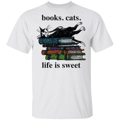 Book cats life is sweet shirt